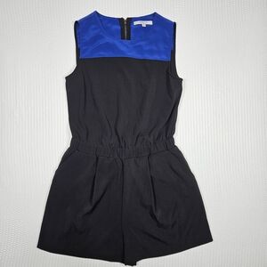 Black and Blue Sleeveless Jumpsuit